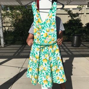 Yellow and Green ELLE Lemon Print Dress